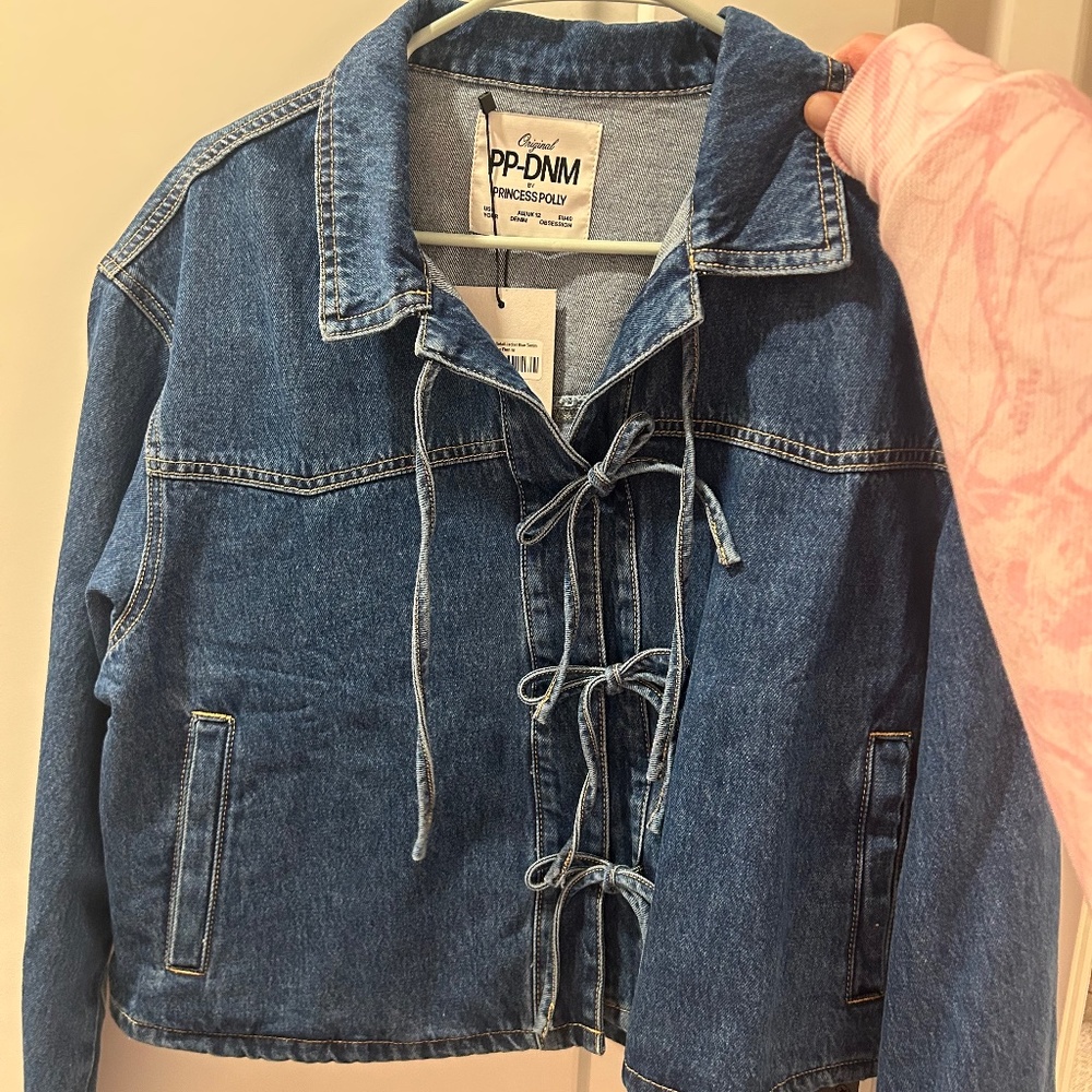 Princess Polly denim bow jacket